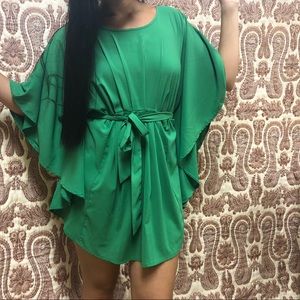 Boho green dress